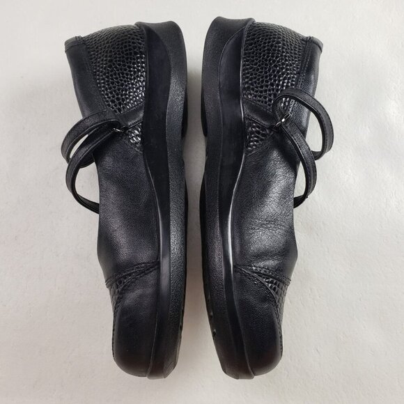 Aetrex Julia Mary Jane Shoe Womens 6.5 X Wide Black Leather Hook Loop Comfort - Picture 7 of 10